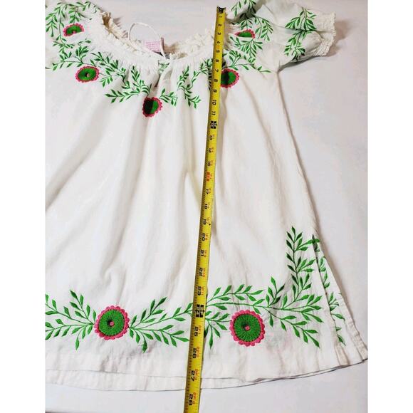 Gretchen Scott Womens Small White Top Peasant Bohemian Embroidered Cotton - Picture 8 of 9